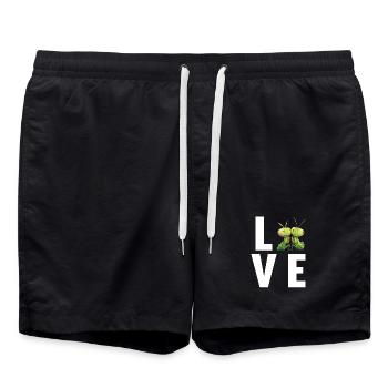 Gottesanbeterinnen Gottesanbeterin - Badeshorts - Schwarz - Vorne - AI Model Male 185 light (185cm)