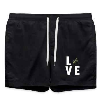 Gottesanbeterinnen Gottesanbeterin - Badeshorts - Schwarz - Vorne - AI Model Male 185 light (185cm)