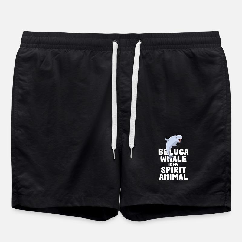 Beluga Geisttier Druck - Short de bain - noir