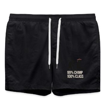 Outils préhistoriques en pierre d’Homo - Short de bain - noir - Devant - AI Model Male 185 light (185cm)