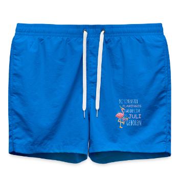 Anniversaire de juillet : Flamant rose disant drôle - Short de bain - cobalt blue - Devant
