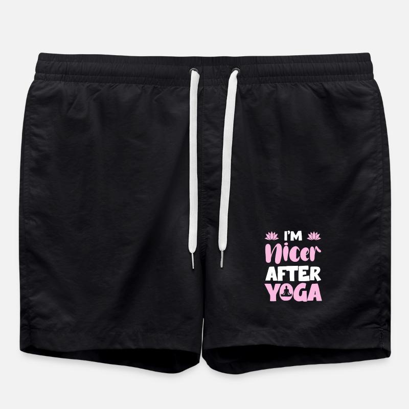 Nice After Yoga – Relaxed - Swim Trunks - black