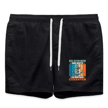 Papi MAISON DE RETRAITE PEUT ATTENDRE, JE VAIS - Short de bain - noir - Devant - AI Model Male 185 light (185cm)