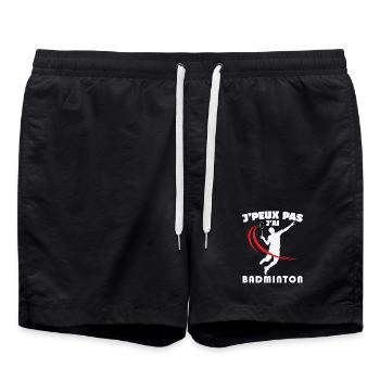 Je Peux Pas J'ai Badminton - Short de bain - noir - Devant - AI Model Male 185 light (185cm)