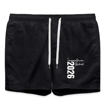 Hen party 2026 signatures guests - Swim Trunks - black - Front - AI Model Male 185 light (185cm)