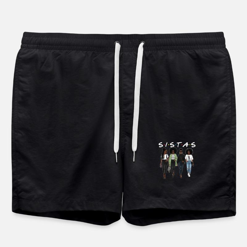 Sistas – Melanin Pride Racines africaines - Short de bain - noir