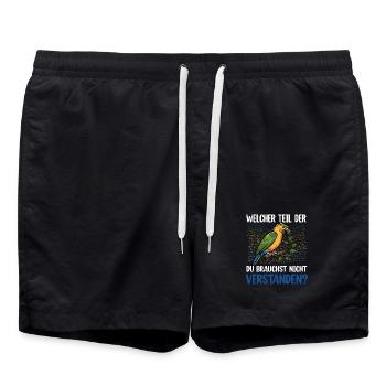 Comprendre le perroquet coloré ? - Short de bain - noir - Devant - AI Model Male 185 light (185cm)