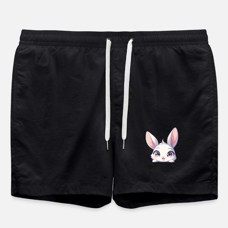 Hasen Hase - Badeshorts - Schwarz