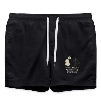 Charles Darwin Don Natural - Short de bain - noir - Devant - AI Model Male 185 light (185cm)