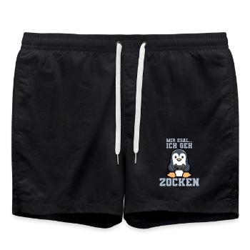 I'm going to gamble - Swim Trunks - black - Front - AI Model Male 185 light (185cm)