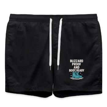 Kaltes Staatsleben Geschenk Eiskalte - Badeshorts - Schwarz - Vorne - AI Model Male 185 light (185cm)