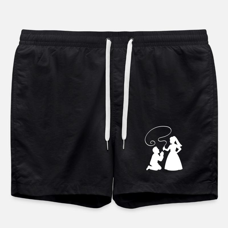 Coup de fouet du couple marié - Short de bain - noir