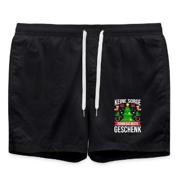 Noël du Père Noël - Short de bain - noir - Devant - AI Model Male 185 light (185cm)