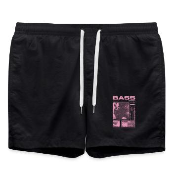Bass Guitar Lover Bass Player Streetwear - Swim Trunks - black - Front - AI Model Male 185 light (185cm)