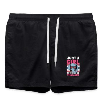 Nur ein Mädchen, das Thailand liebt - Badeshorts - Schwarz - Vorne - AI Model Male 185 light (185cm)