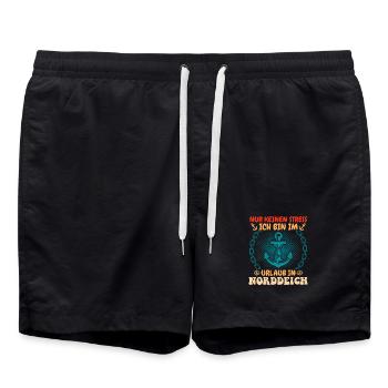 Vacances en mer du Nord NE T’INQUIÈTE PAS, JE SUIS EN VACANCES - Short de bain - noir - Devant - AI Model Male 185 light (185cm)