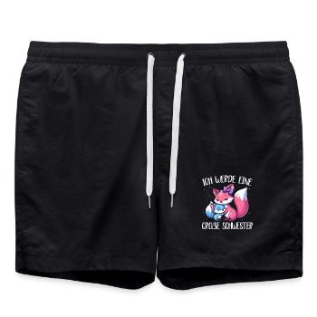 Big Sister Fox Lover Sibling - Swim Trunks - black - Front - AI Model Male 185 light (185cm)