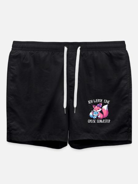 Big Sister Fox Lover Sibling - Swim Trunks - black