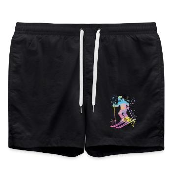 Alpine skiing Winter sports Nordic skiing - Swim Trunks - black - Front - AI Model Male 185 light (185cm)