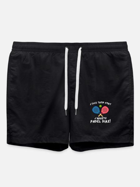 Humorous Man, Padel Player - Swim Trunks - black