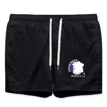 Marseille - Short de bain - noir - Devant - AI Model Male 185 light (185cm)