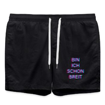 Hardtekk Tekk - Badeshorts - Schwarz - Vorne - AI Model Male 185 light (185cm)