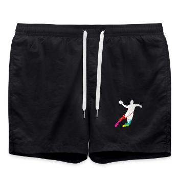 Handball Handball Player Colorful Dad Handball Player - Swim Trunks - black - Front - AI Model Male 185 light (185cm)