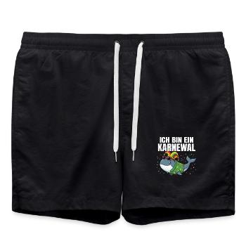 I AM A KARNEWAL – Witty play on words - Swim Trunks - black - Front - AI Model Male 185 light (185cm)