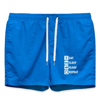 Eat Sleep Alaaf Repeat - Carnival, Shrovetide - Swim Trunks - cobalt blue - Front