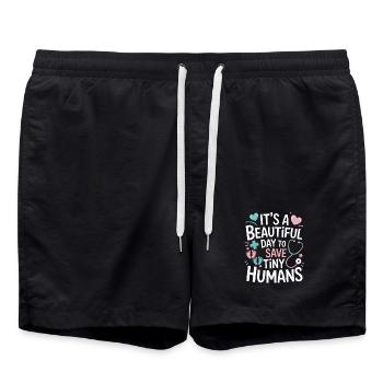 Les petits héros sauvent aujourd’hui - Short de bain - noir - Devant - AI Model Male 185 light (185cm)