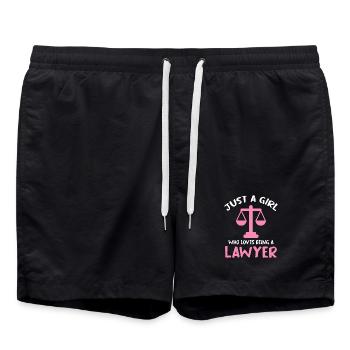 Juste une fille avocate en rose - Short de bain - noir - Devant - AI Model Male 185 light (185cm)