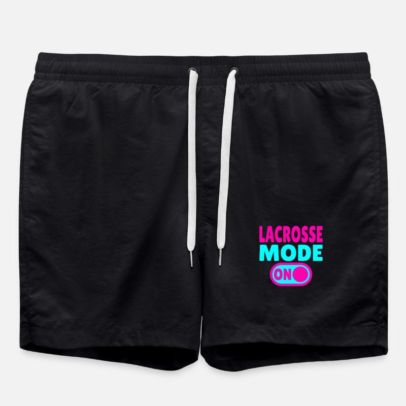 Lacrosse Mode ON - Badeshorts - Schwarz