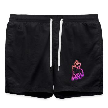Voltigieren Reiterin Pferde Mädchen Kinder Volti - Badeshorts - Schwarz - Vorne - AI Model Male 185 light (185cm)