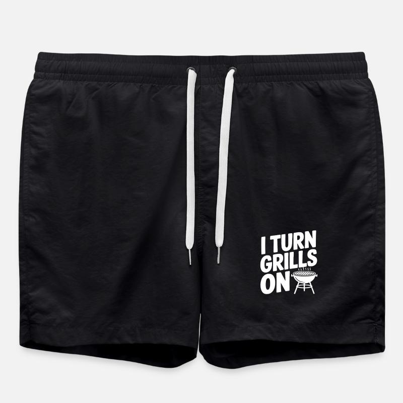 I Turn Grills On - Swim Trunks - black