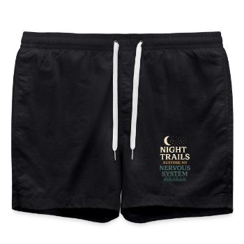 Neurodivergenter Introvertierter - Badeshorts - Schwarz - Vorne - AI Model Male 185 light (185cm)