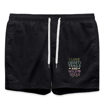 Neurodivergenter Introvertierter - Badeshorts - Schwarz - Vorne - AI Model Male 185 light (185cm)