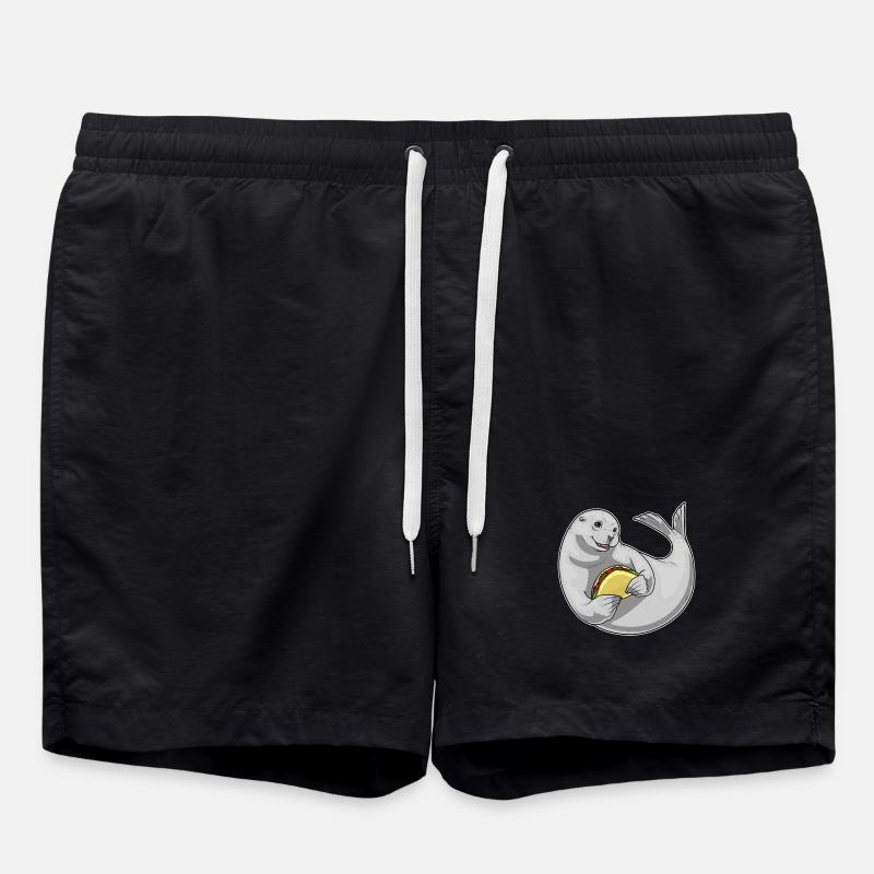 Seehund Taco - Badeshorts - Schwarz