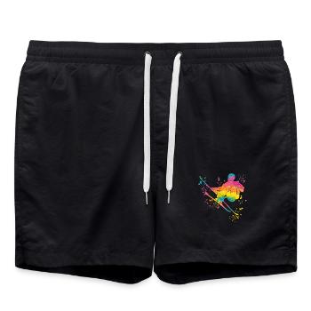 Alpine skiing Winter sports Nordic skiing - Swim Trunks - black - Front - AI Model Male 185 light (185cm)