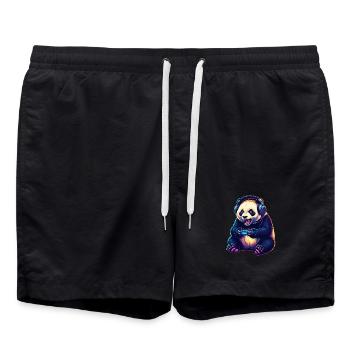 Parrot Gaming Animal Video Games Funny Parrot - Swim Trunks - black - Front - AI Model Male 185 light (185cm)