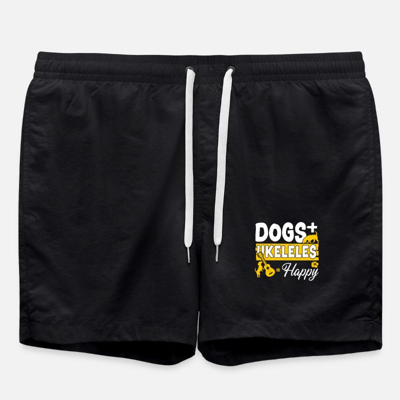 Chiens ukélé hawaïen ukulélé + - Short de bain - noir