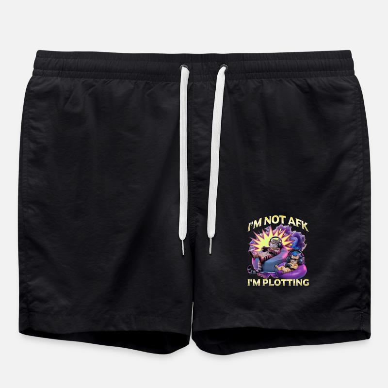 Chat gamer drôle - Short de bain - noir