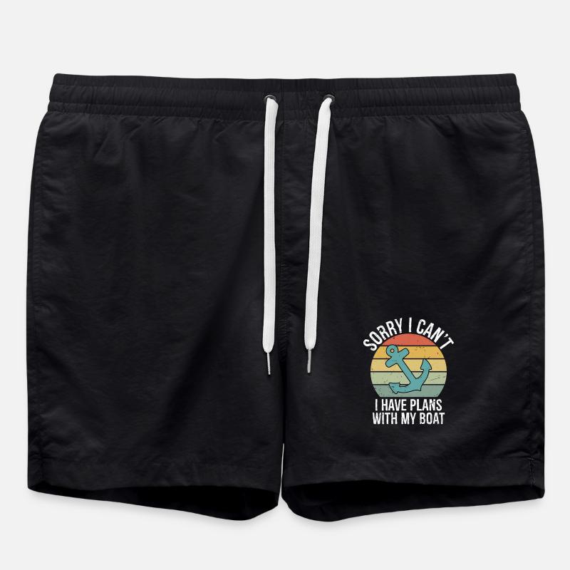 Sorry I Can't I Have Plans with My Boat Captain - Badeshorts - Schwarz