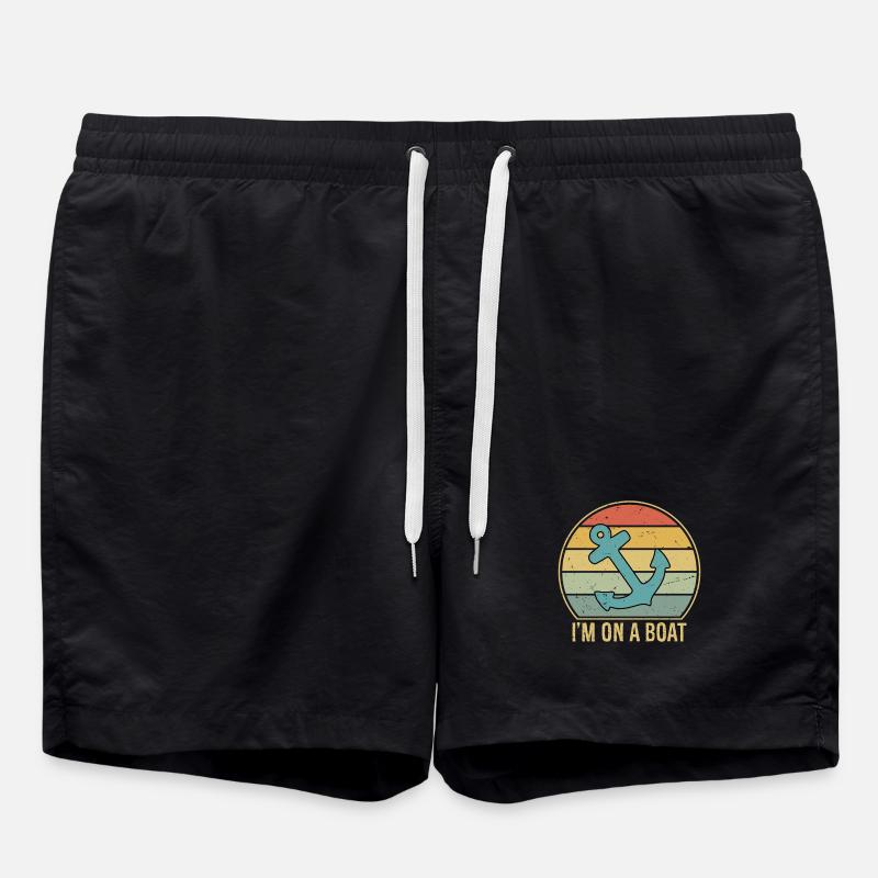 I'm On A Boat - Badeshorts - Schwarz