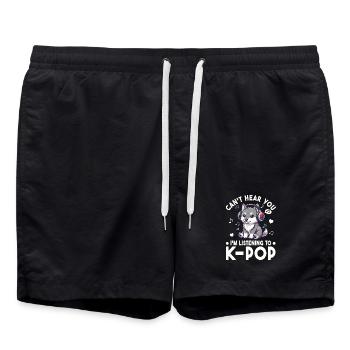K-Pop Wolf Puppy – Déclaration de fan de Sweet Music - Short de bain - noir - Devant - AI Model Male 185 light (185cm)