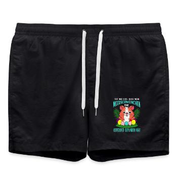 Meerschweinchen Ostereier Parade - Badeshorts - Schwarz - Vorne - AI Model Male 185 light (185cm)