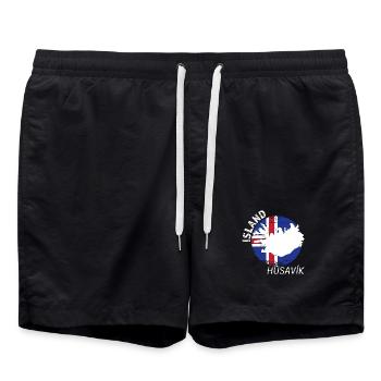 húsavík - Short de bain - noir - Devant - AI Model Male 185 light (185cm)