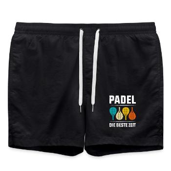Joueur de padel PADEL LE MEILLEUR MOMENT Fun - Short de bain - noir - Devant - AI Model Male 185 light (185cm)