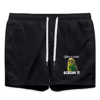 Cadeaux créatifs Bird Friends Perruche - Short de bain - noir - Devant - AI Model Male 185 light (185cm)