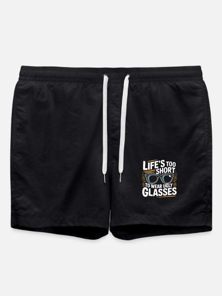 Livet er for kort til grimme briller - Badeshorts - sort