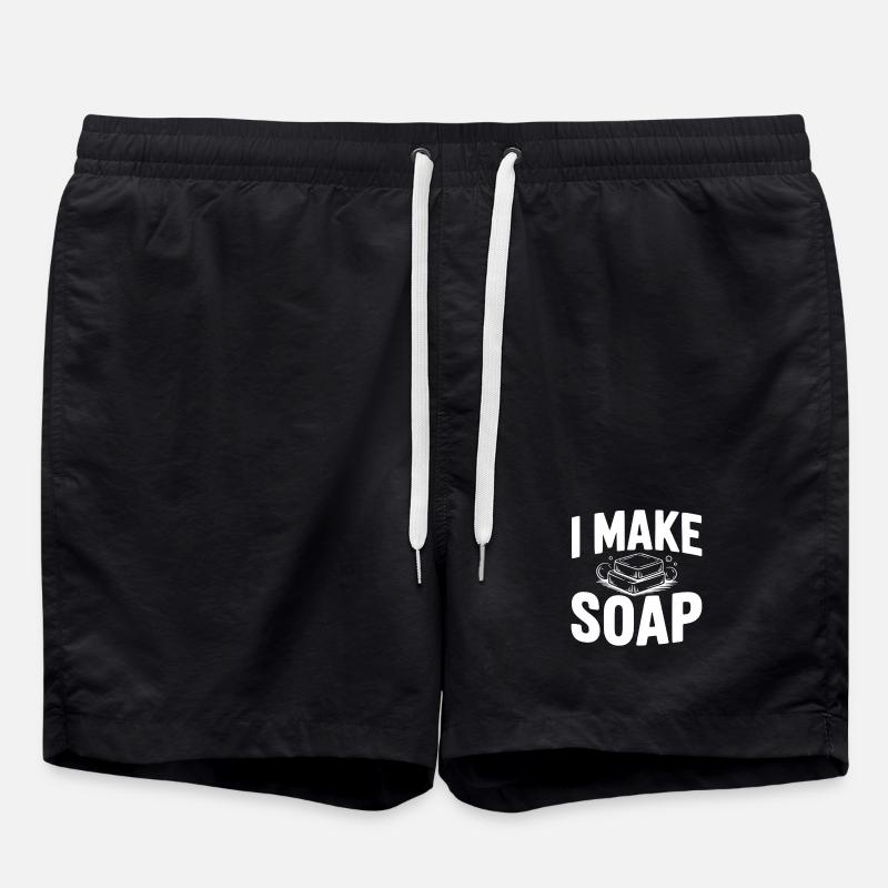 I Make Soap - Swim Trunks - black